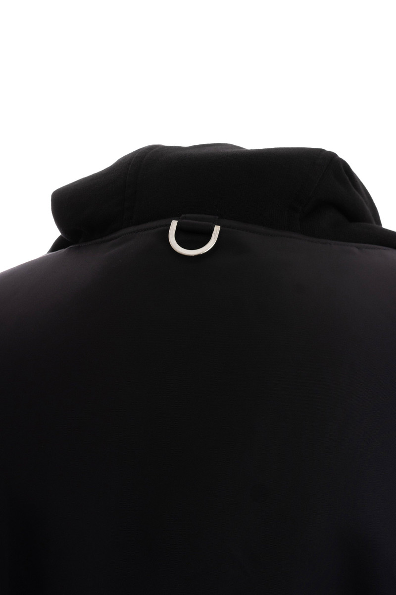 NYLON HOODED BOMBER JACKET / BLK 8