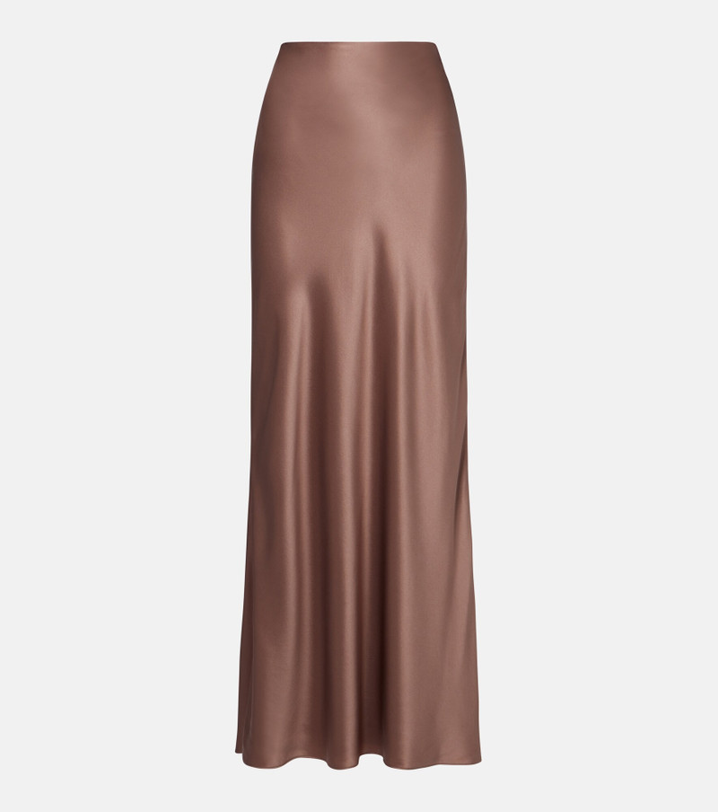 Silk satin maxi skirt 1