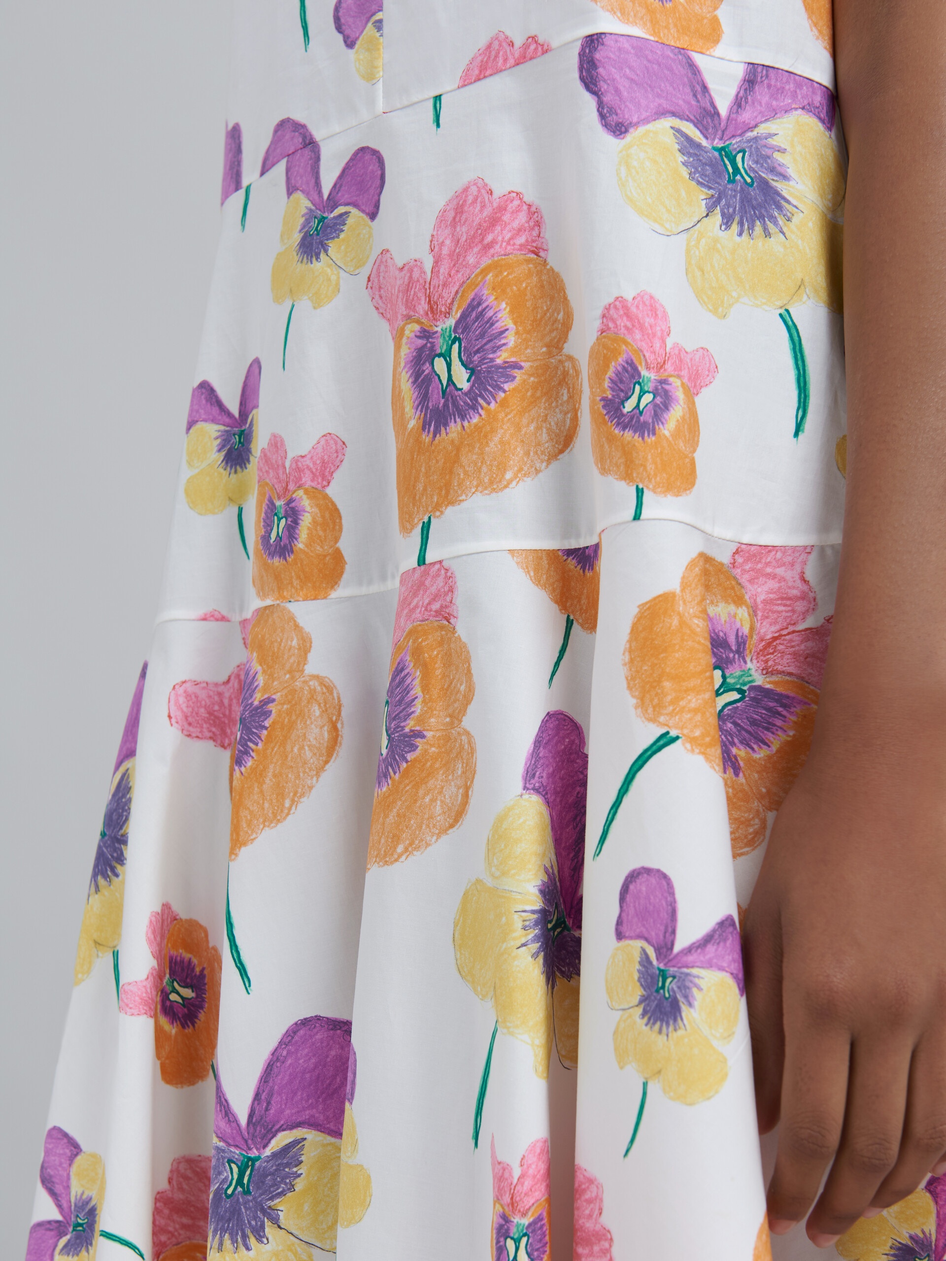 PANSIES PRINT POPLIN DRESS - 5