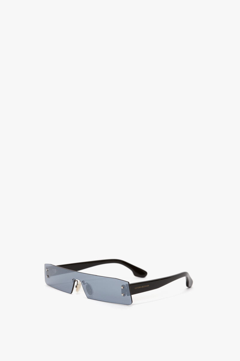 Mini Visor Sunglasses In Blue-Mirror 3