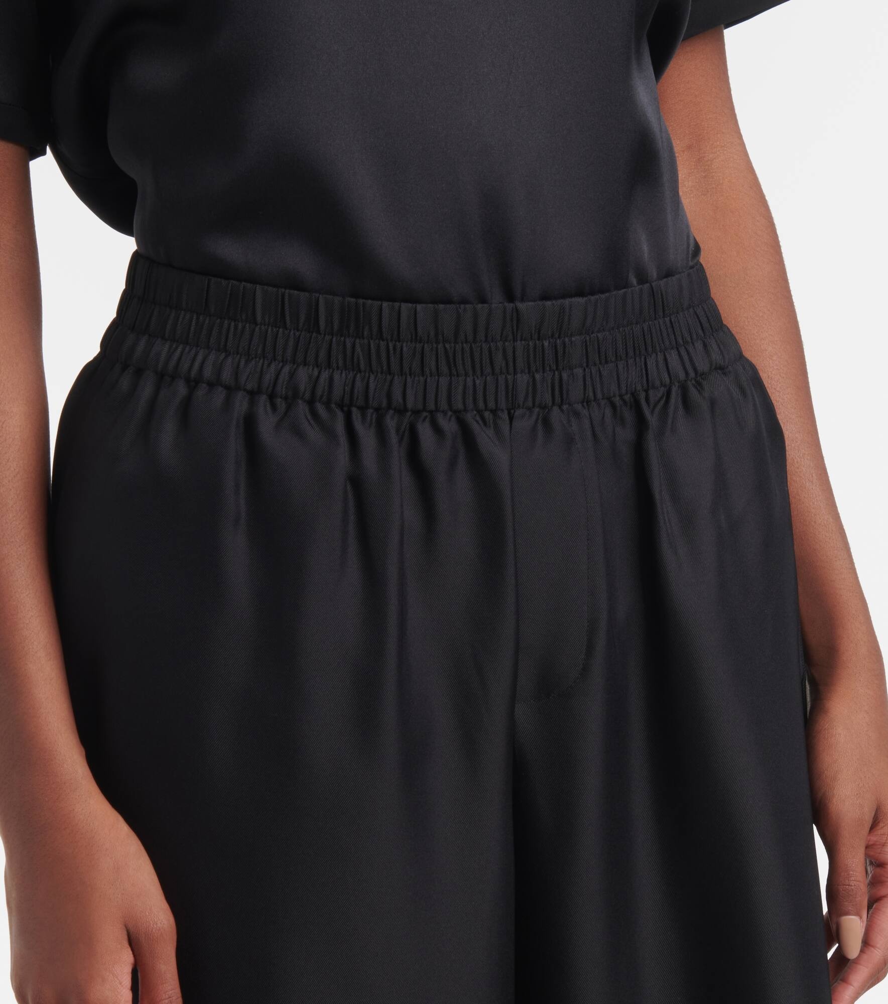 Silk wide-leg pants - 4