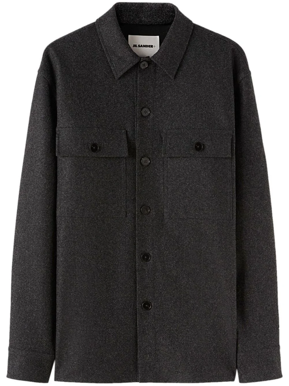 classic-collar wool shirt - 1