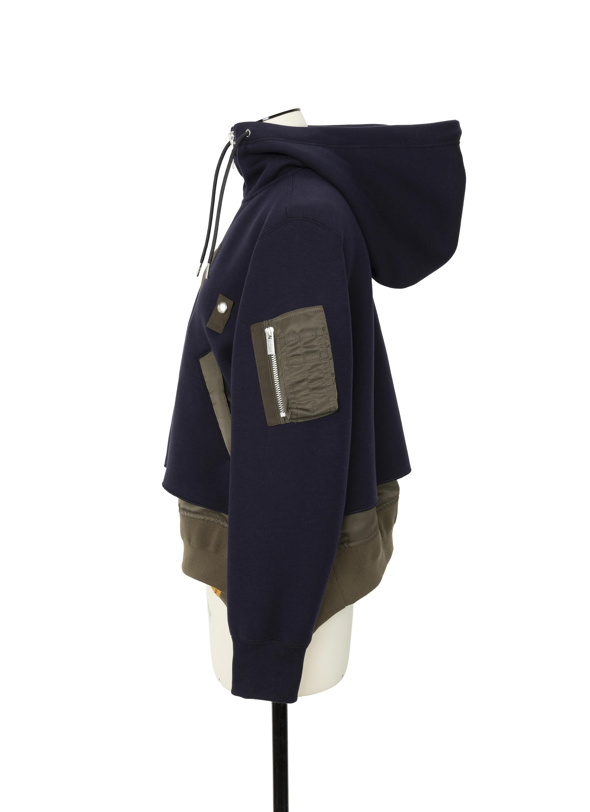 Sponge Sweat x Nylon Twill Hoodie - 2