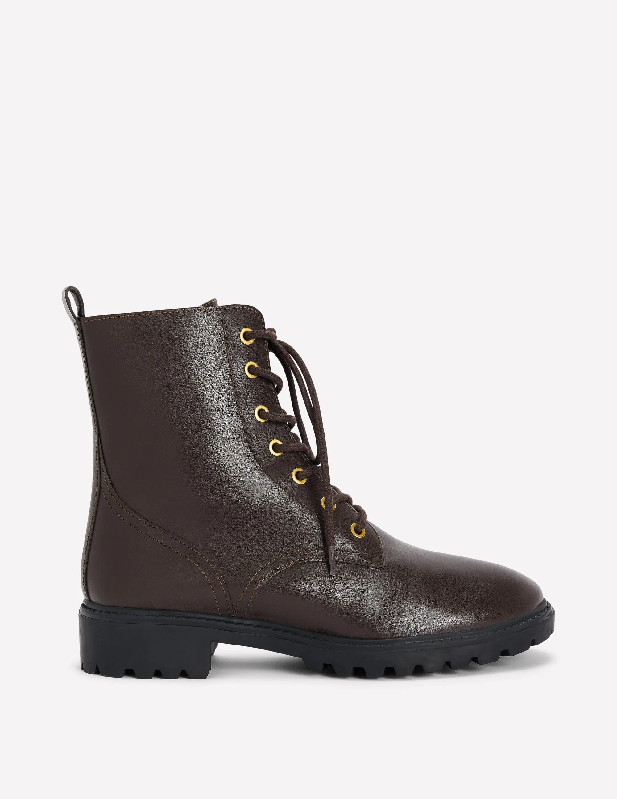 Alex Lace Up Ankle Boots-Chocolate - 1