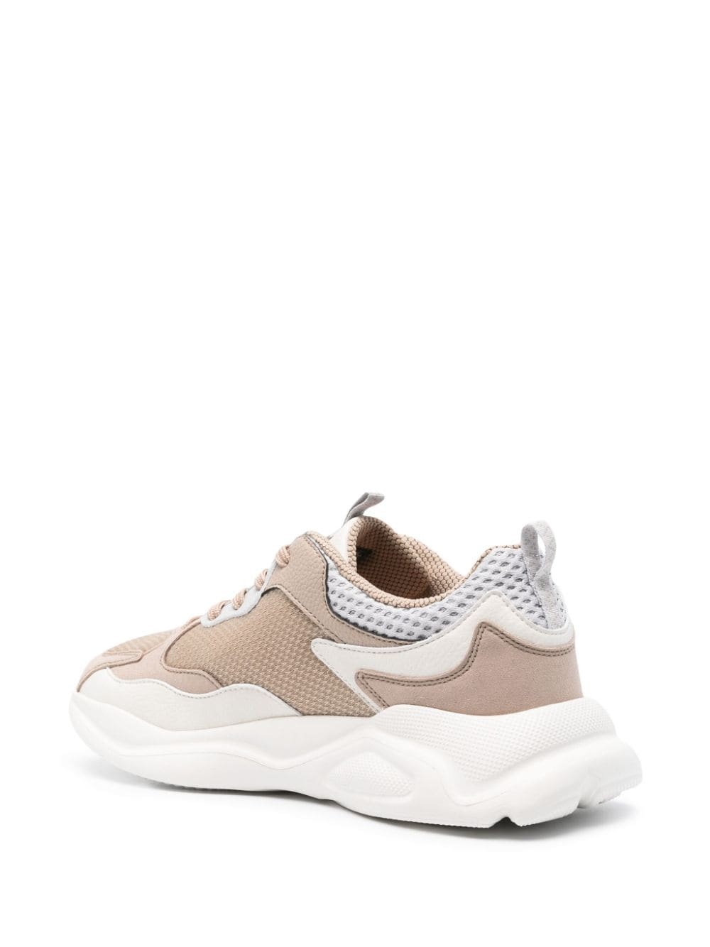 logo-sole panelled sneakers - 3