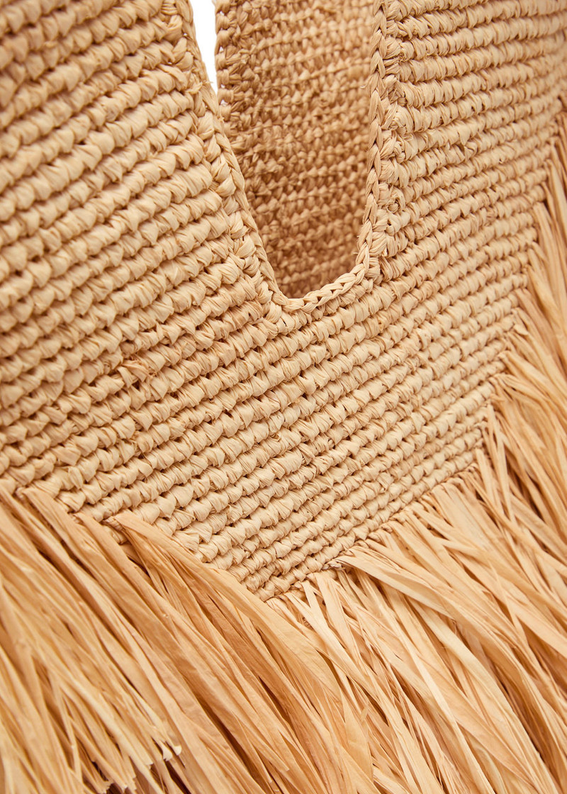 Zimmermann Zimmermann Goldentime Fringed Raffia Tote outlook