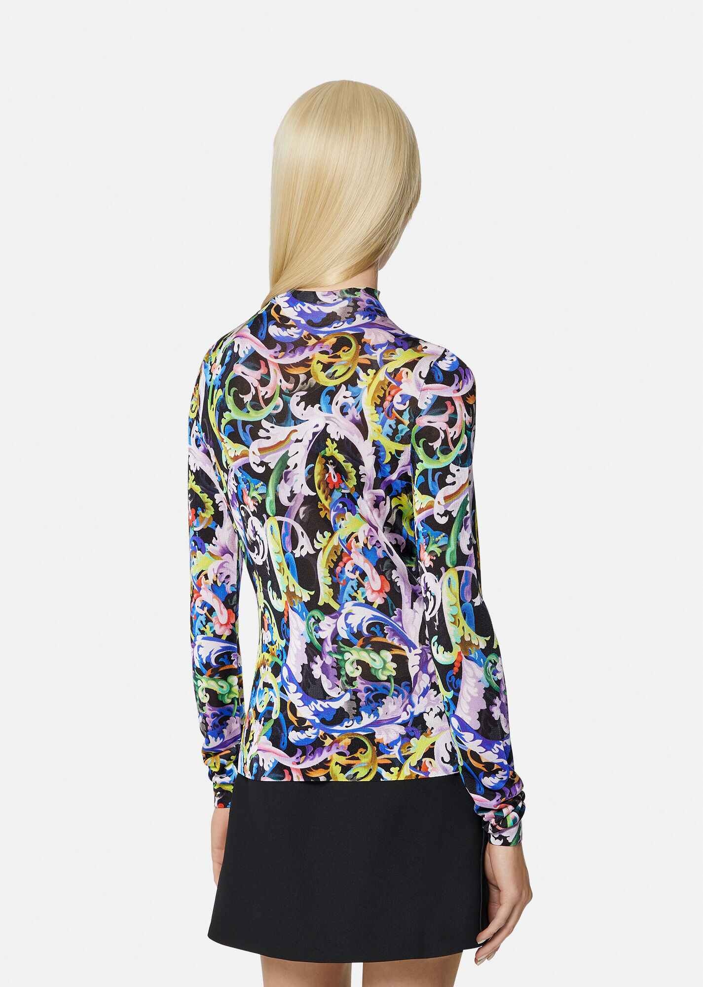 Baroccoflage Print Silk Sweater - 3