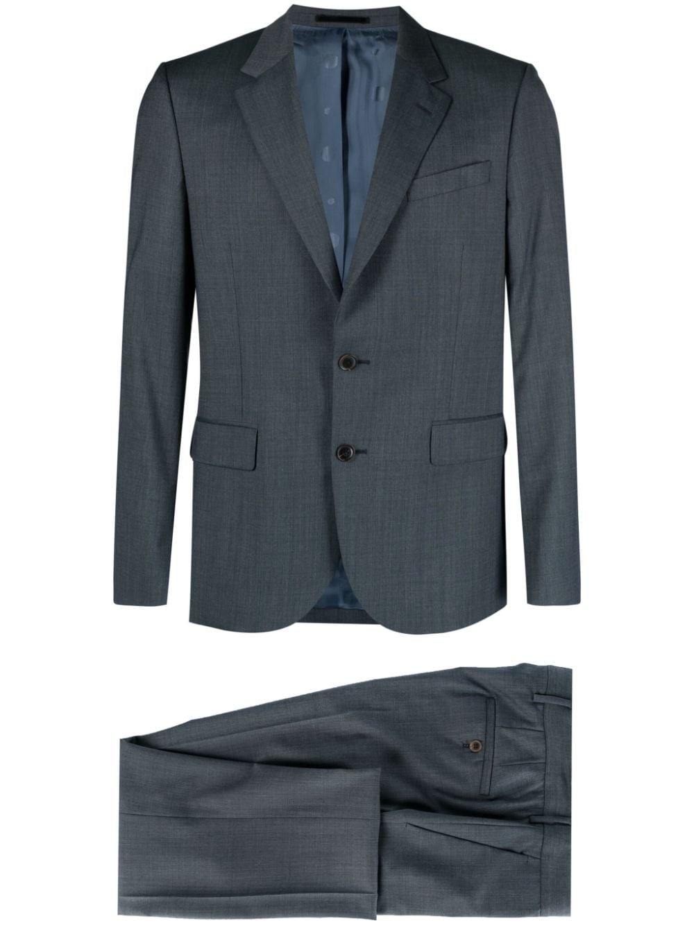 single-breasted wool suit - 1