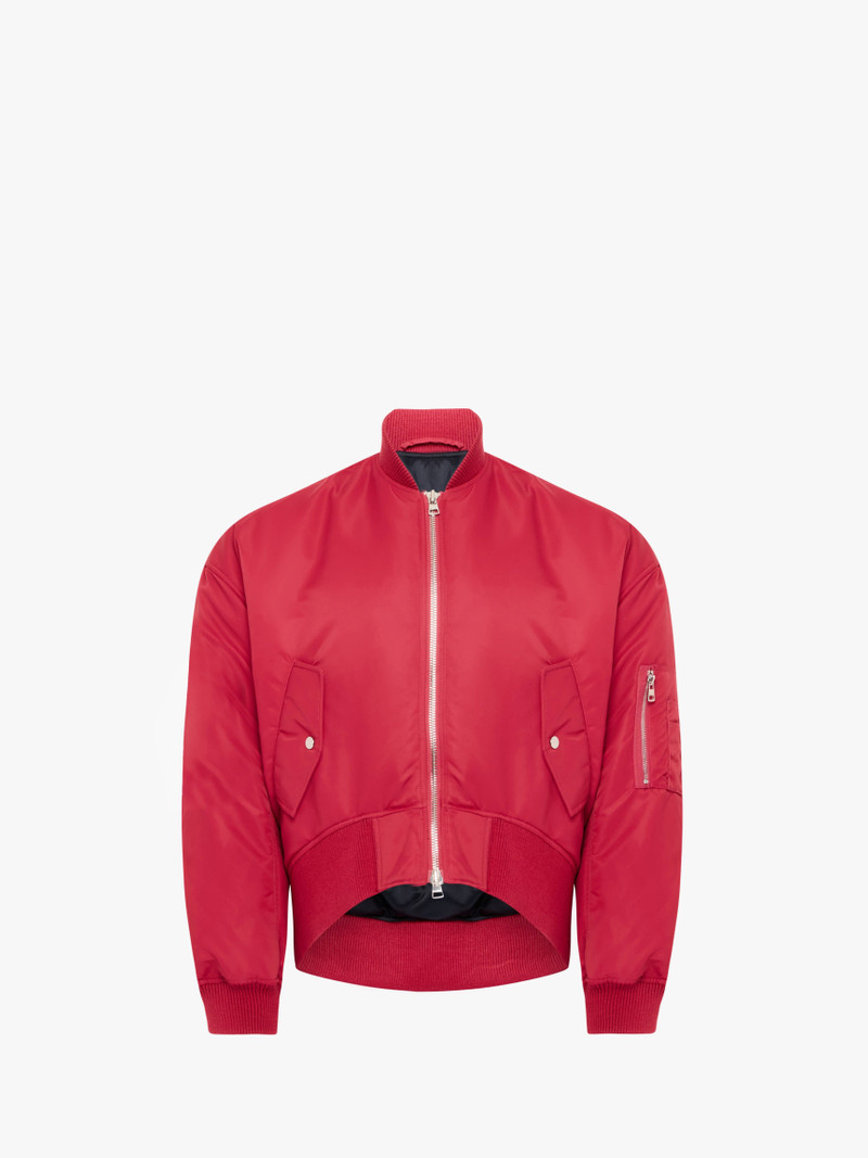 OVERSIZED CURVED HEM BOMBER JACKET 1