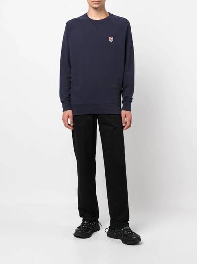 Maison Kitsuné fox-patch cotton sweatshirt outlook