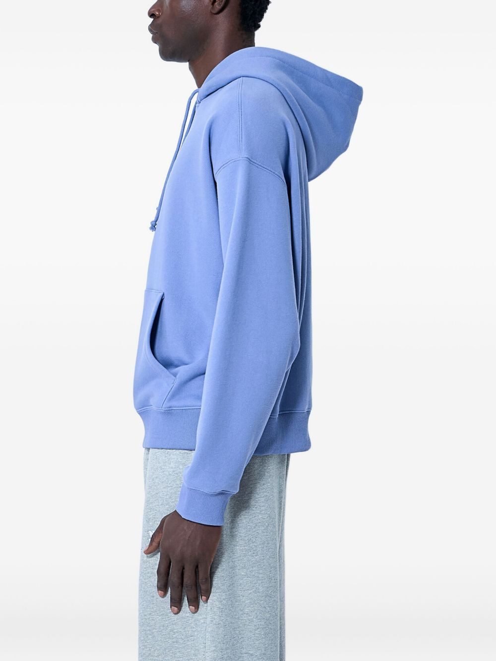 logo-embroidered hooded sweatshirt - 3