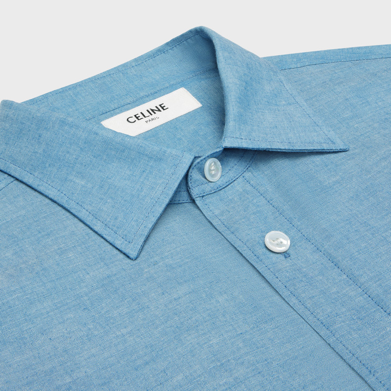 loose carnaby shirt in chambray cotton 3