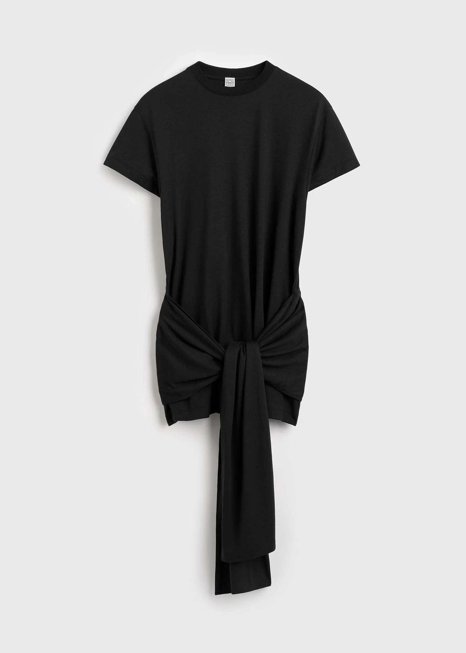 Tie-waist jersey top black - 1
