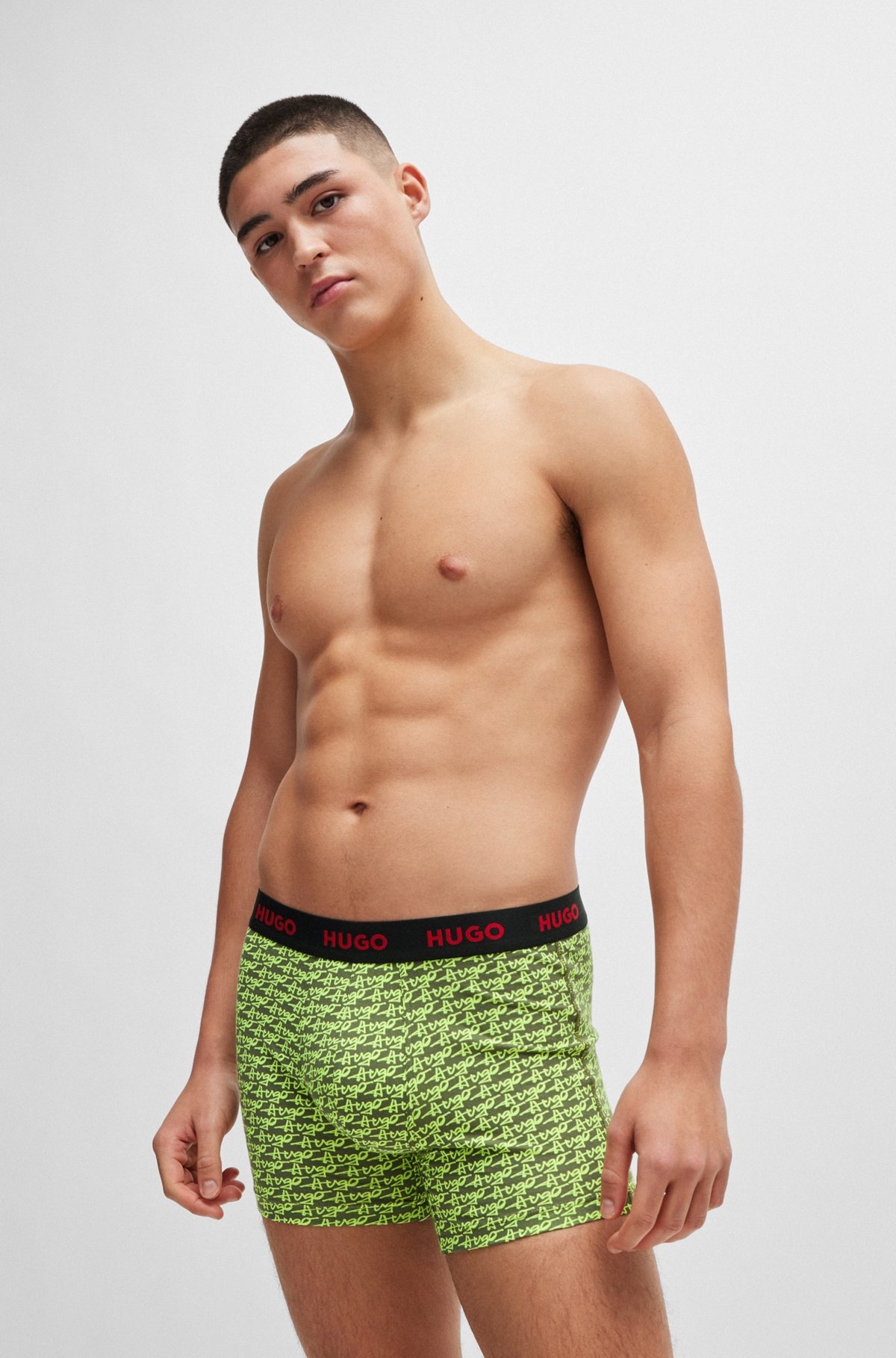 THREE-PACK OF STRETCH-COTTON BOXER BRIEFS WITH LOGO WAISTBANDS - 2