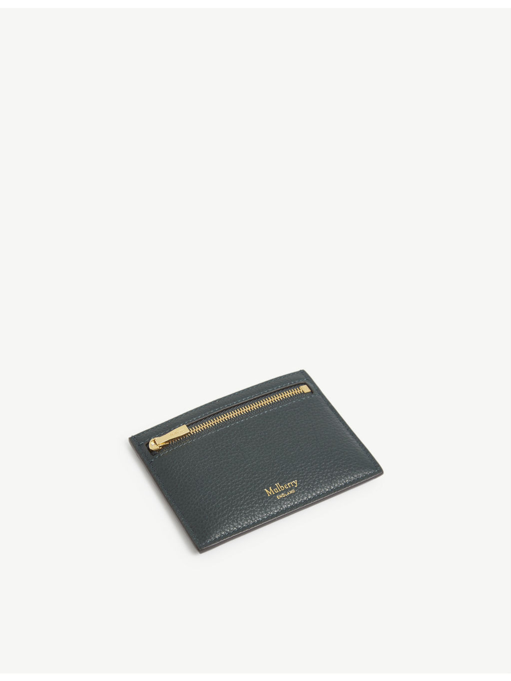 Grained leather zipped card holder - 4