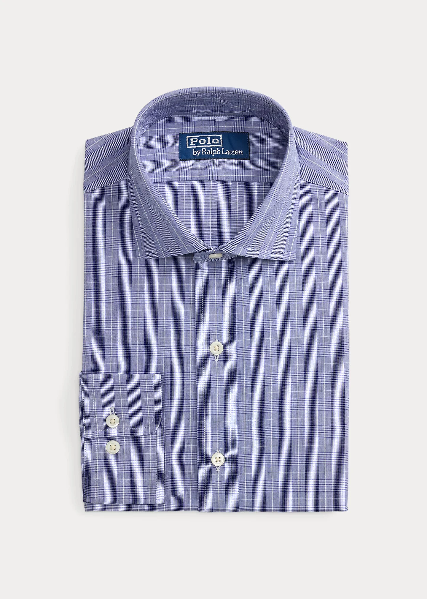 Custom Fit Plaid Poplin Shirt - 1