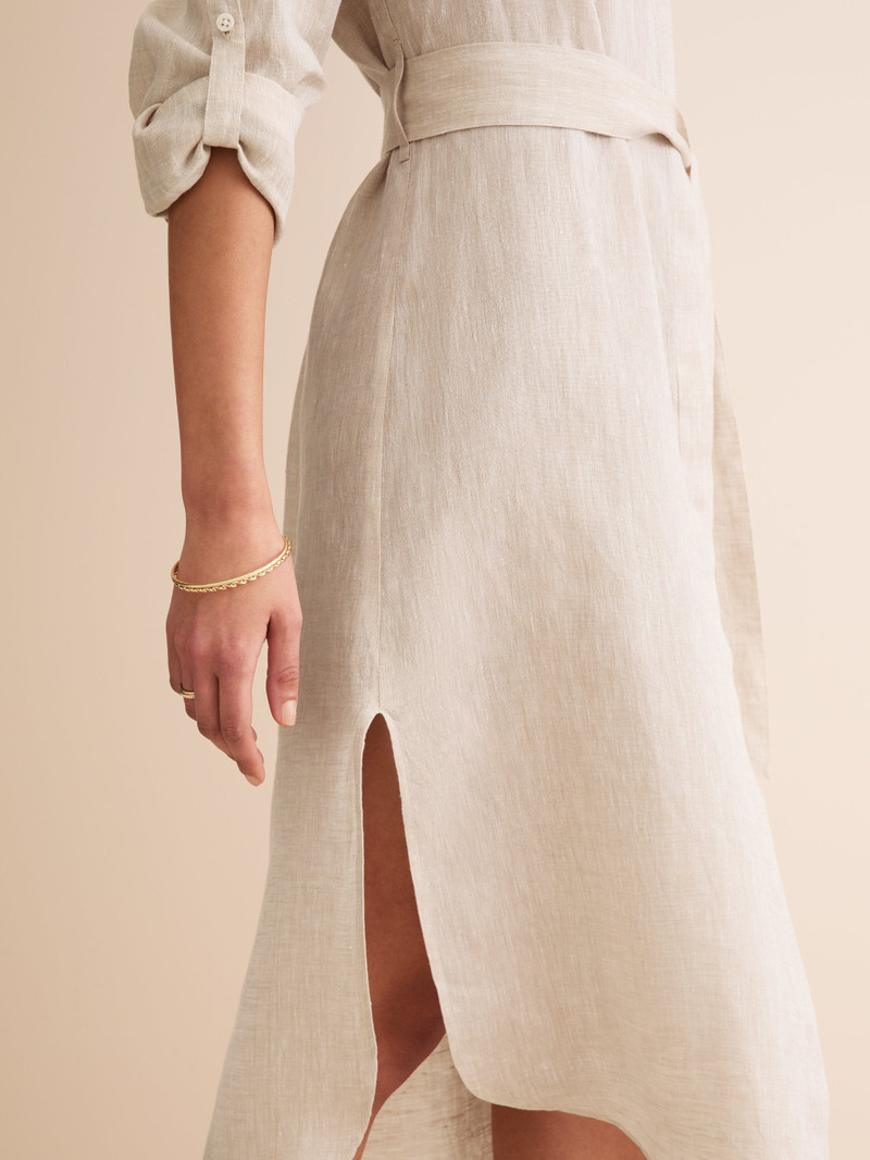 Sicily Linen Dress Sand 8