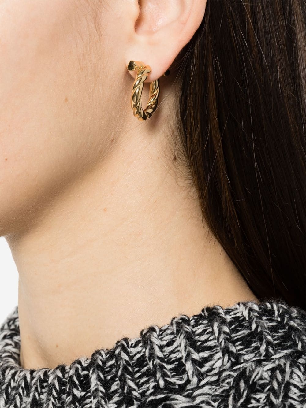 Gancini-plaque polished-finish earrings - 2