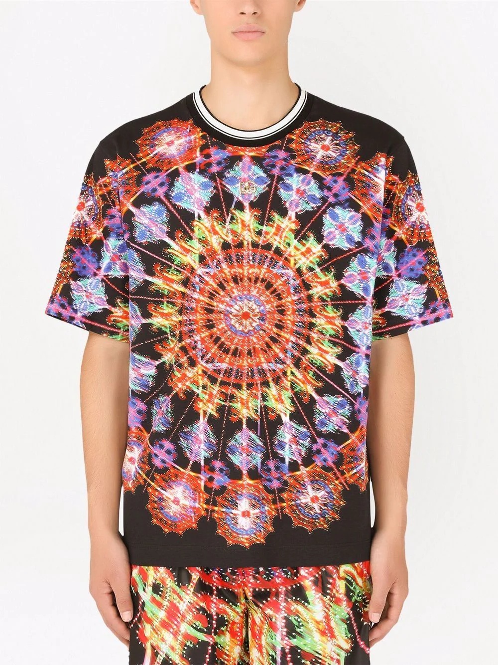 kaleidoscope print short-sleeve T-shirt - 3