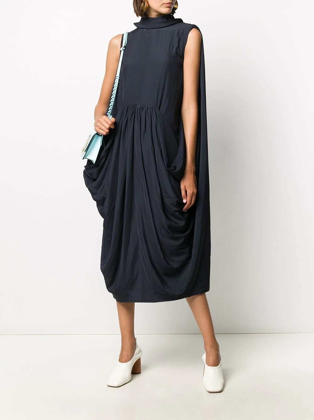 sleeveless cocoon midi dress - 2