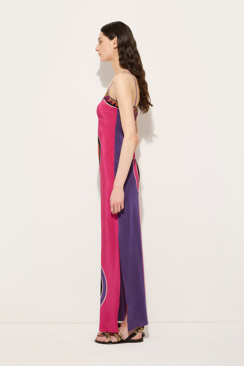 ASTRO PRINT LONG CRÊPE DE CHINE DRESS 3