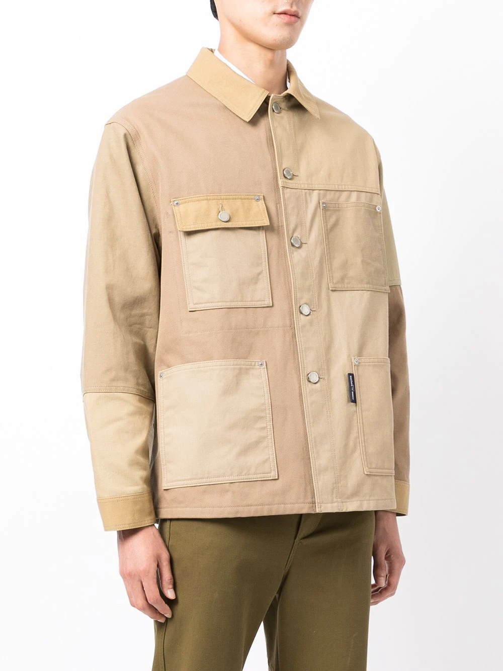 panelled patch-pockets jacket - 3