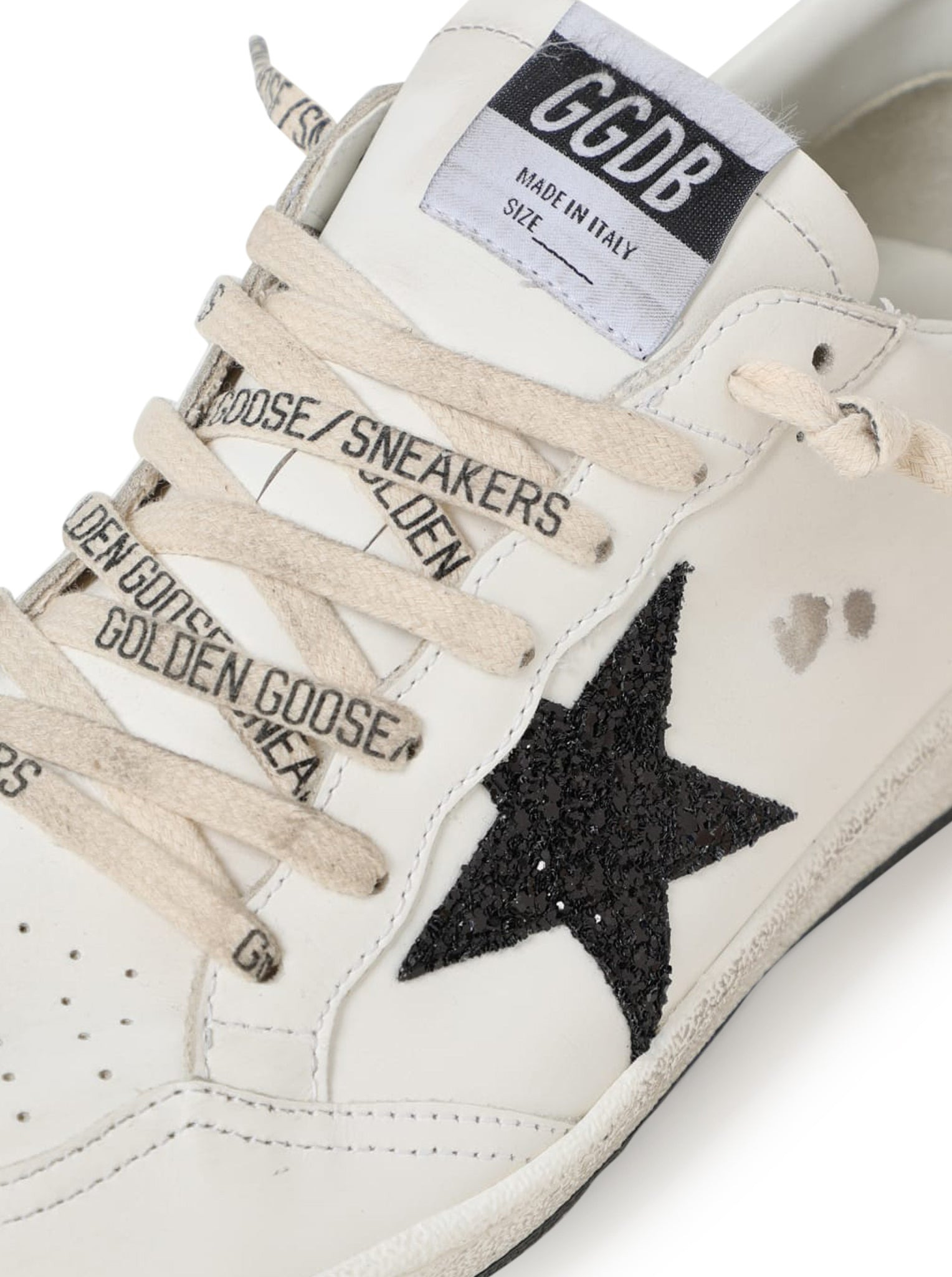 BALL STAR SNEAKERS IN LEATHER AND GLITTER - 4