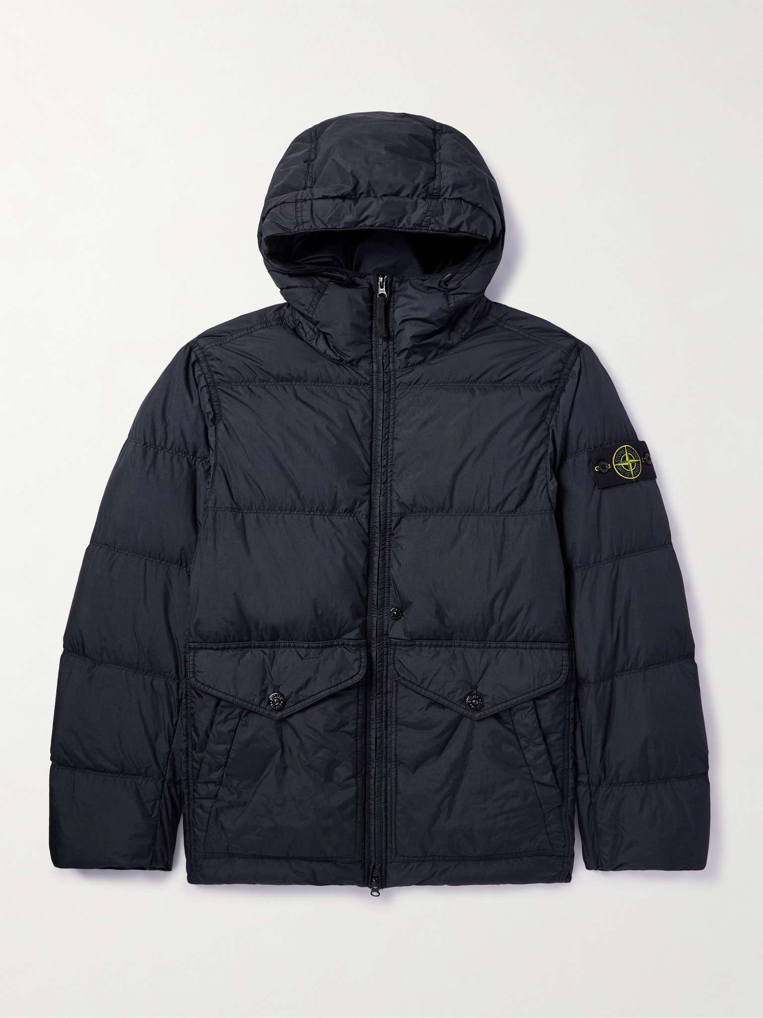 Logo-Appliquéd Quilted Shell Down Jacket - 1