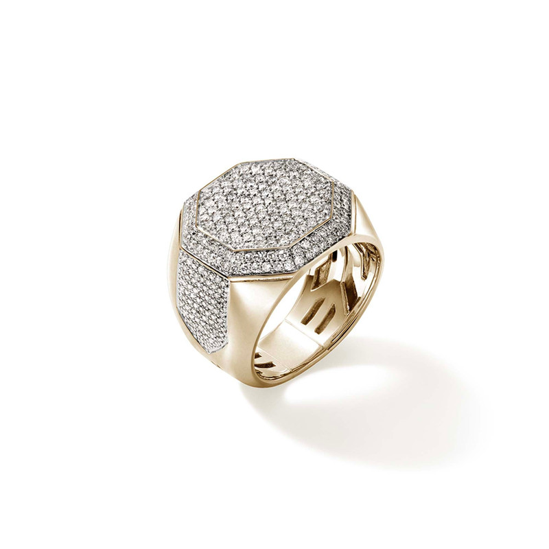 Signet Ring, Gold, Diamonds 3