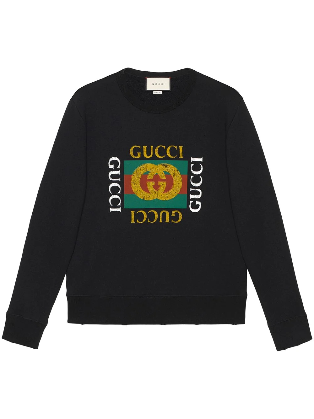 Cotton sweatshirt with Gucci logo - 1