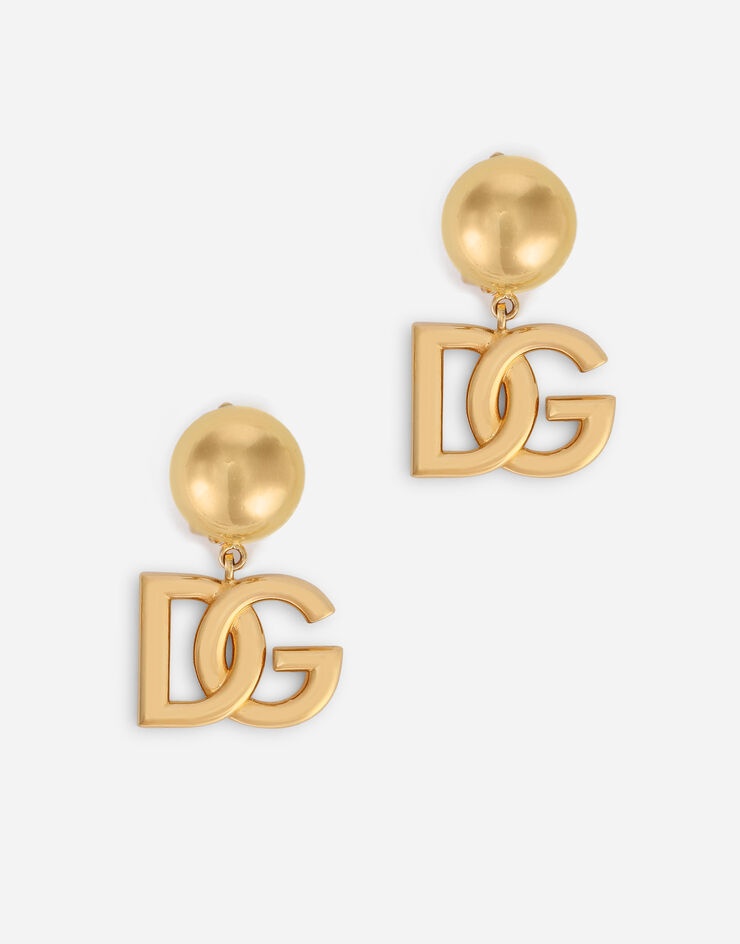 Hoop earrings with DG logo - 1