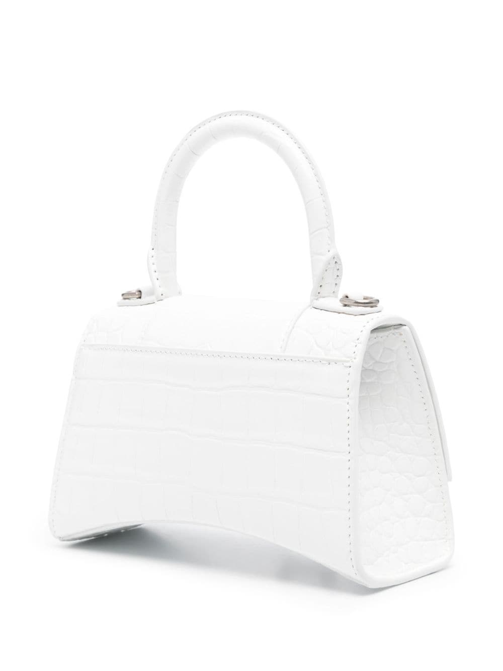 extra small Hourglass croc-embossed tote bag - 3