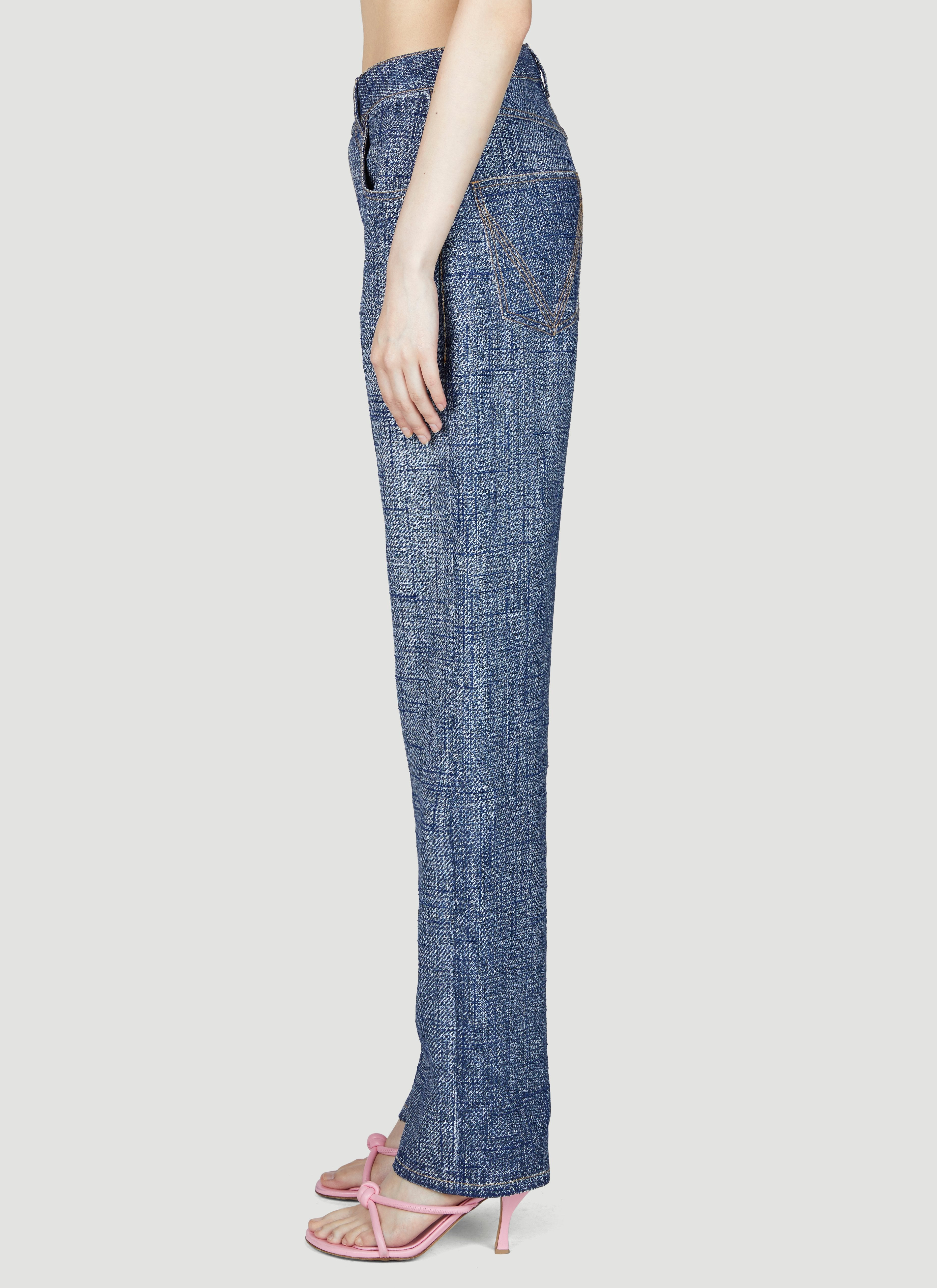 Bottega Veneta Women Denim Print Pants - 3