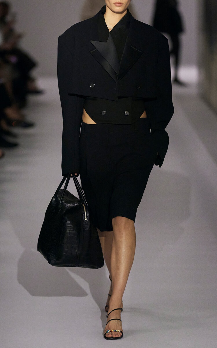 Nando Cropped Crepe Blazer black - 3