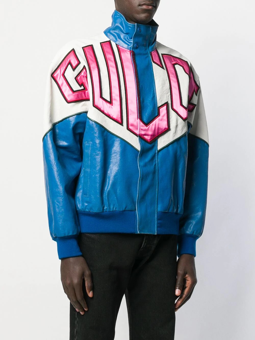 graphic patchwork bomber jacket - 3