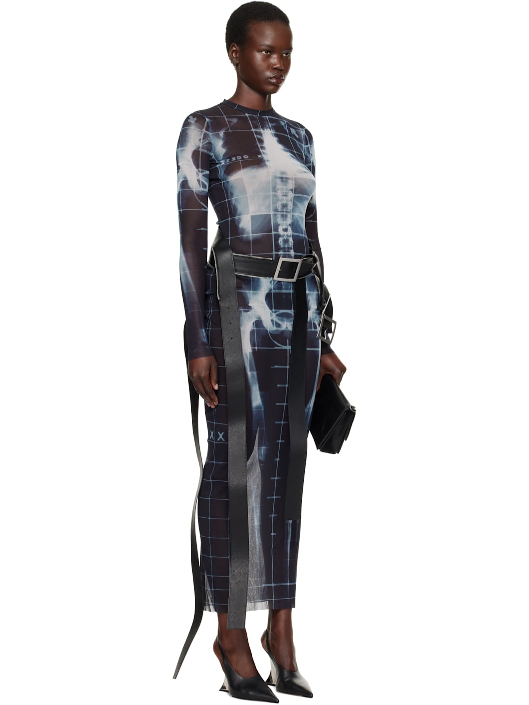 Black & Blue 'The Squeletor' Maxi Dress - 2