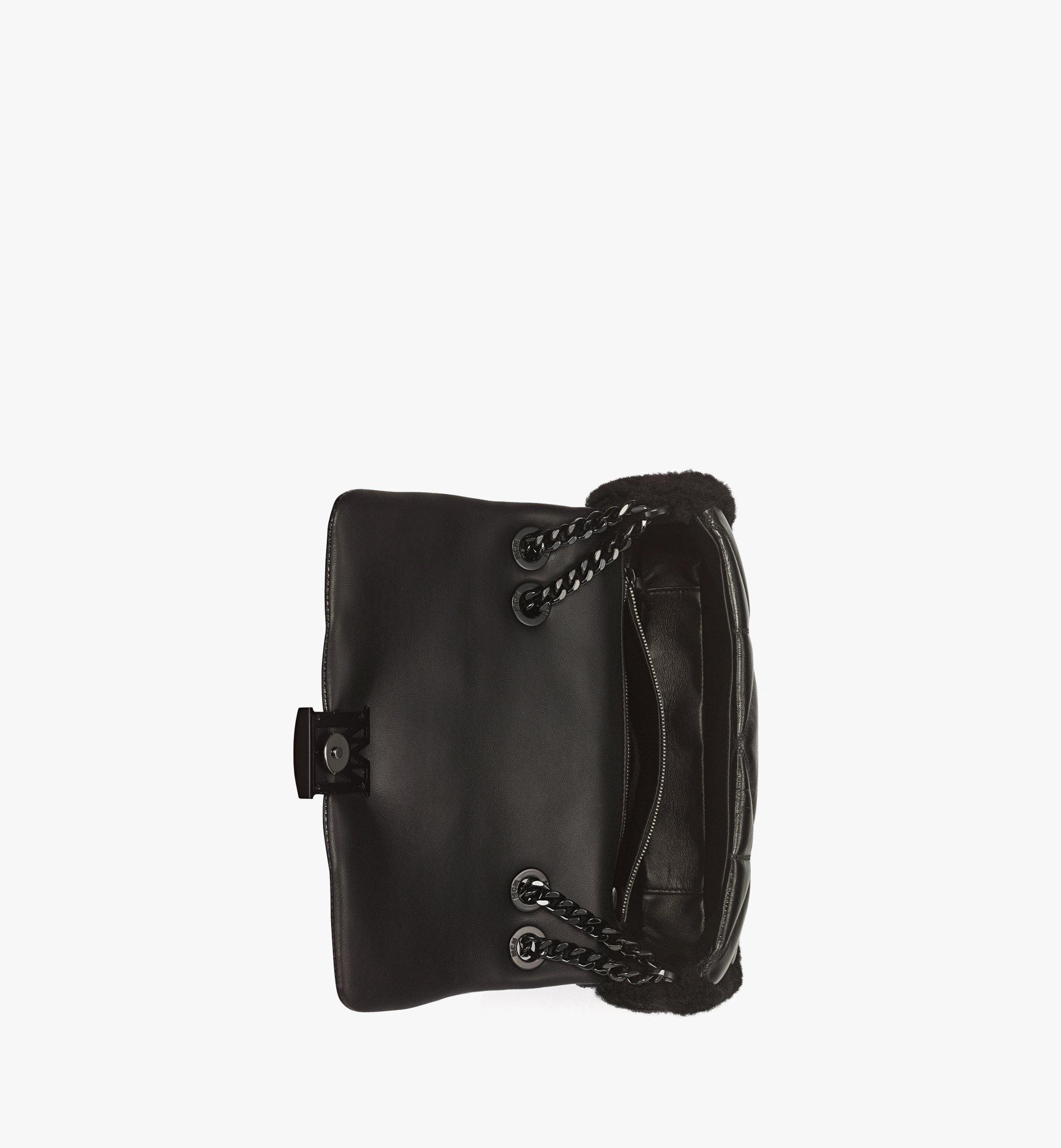 Travia Shearling Shoulder Bag in Cloud Quilted Leather - 4