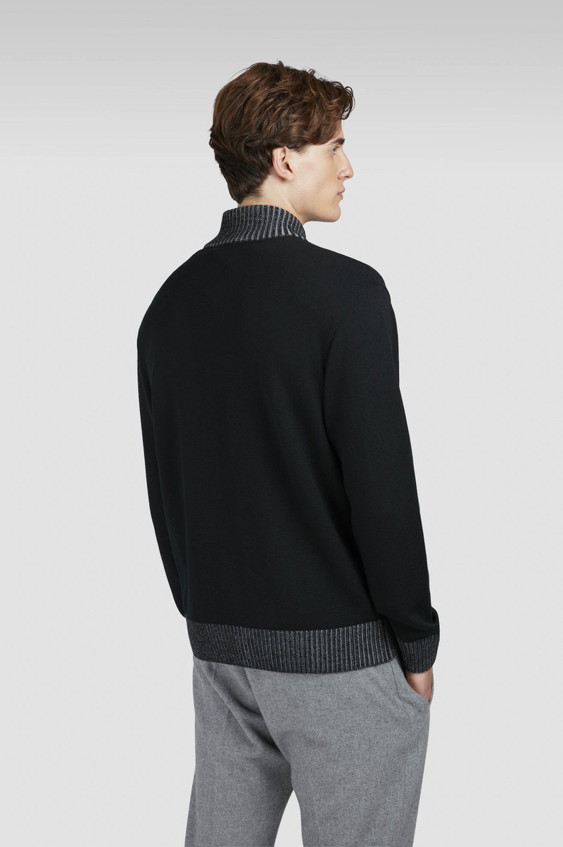 SOFT COOL TOUCH WOOL SWEATER WITH ZIP CLOSURE 3