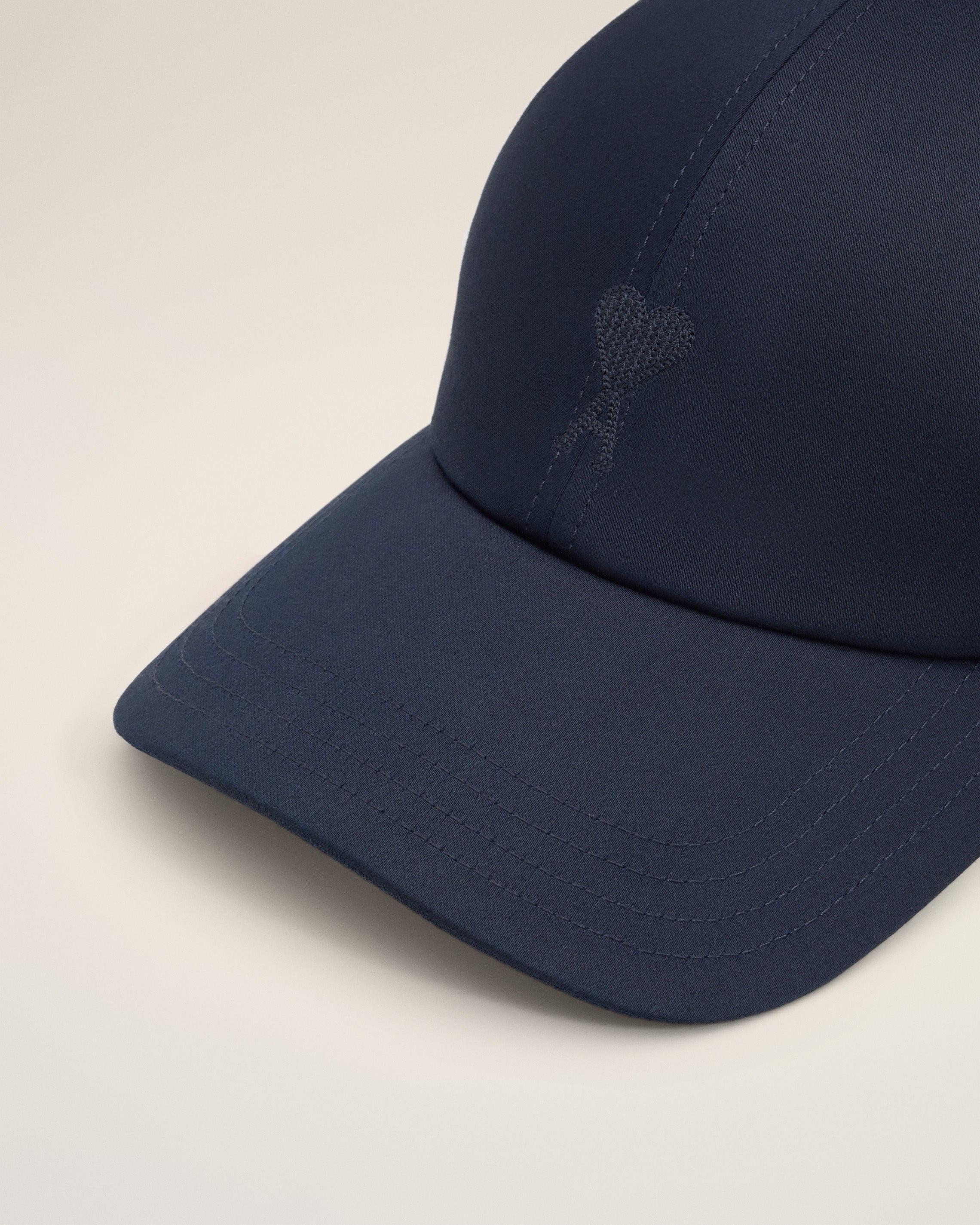 NAVY COTTON TONAL AMI DE COEUR EMBROIDERY CAP - 3