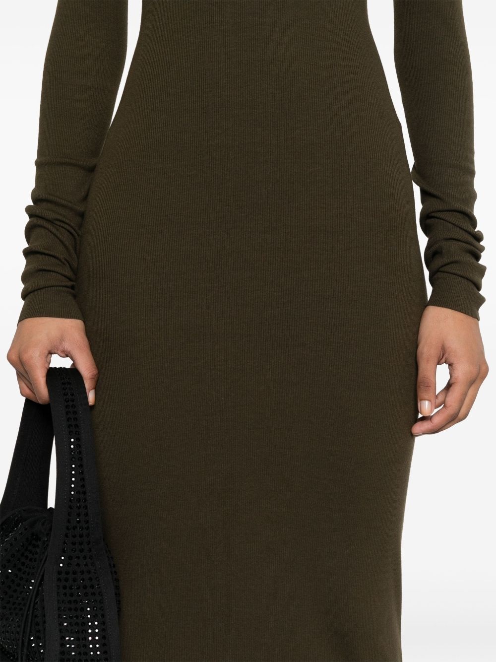 longsleeved crew-neck maxi dress - 5