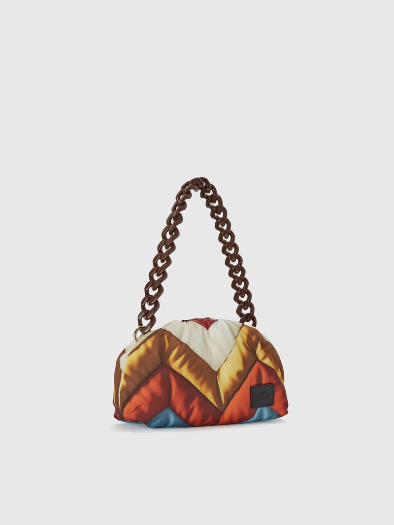 Missoni Zig zag fabric clutch with resin shoulder strap outlook