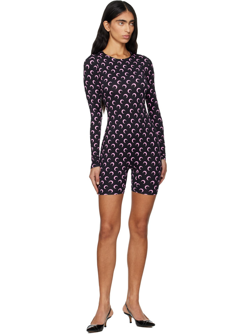 Marine Serre Black Moon Printed Jersey Jumpsuit outlook