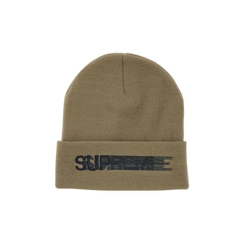 Supreme Motion Logo Beanie 'Taupe' - 1