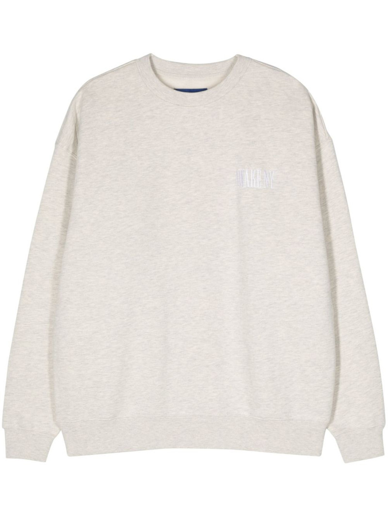 logo-embroidered mélange sweatshirt 1