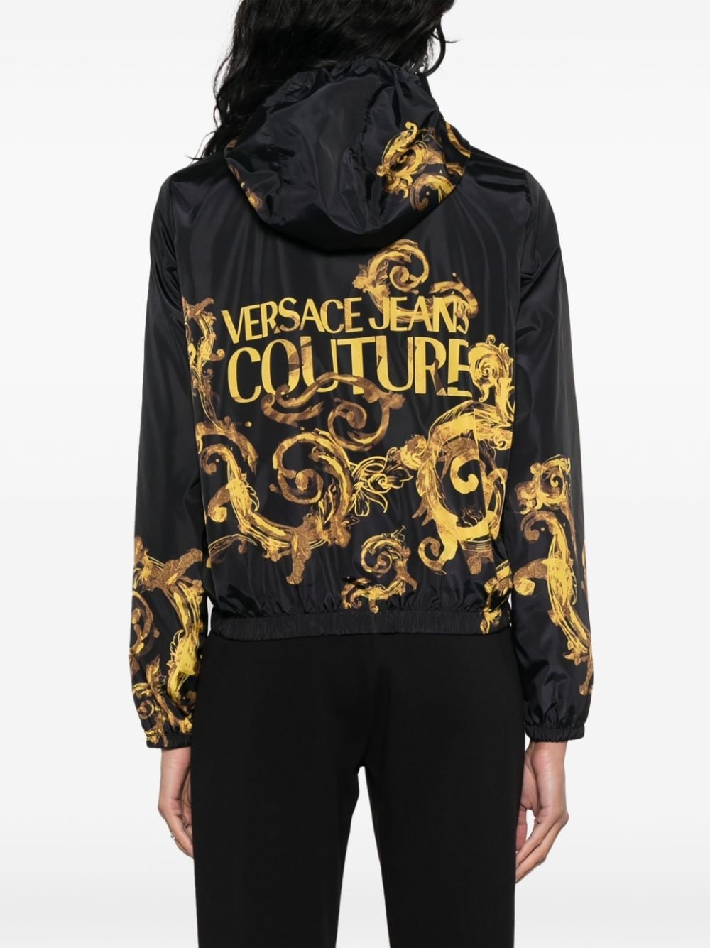 Barocco-print hooded jacket - 4