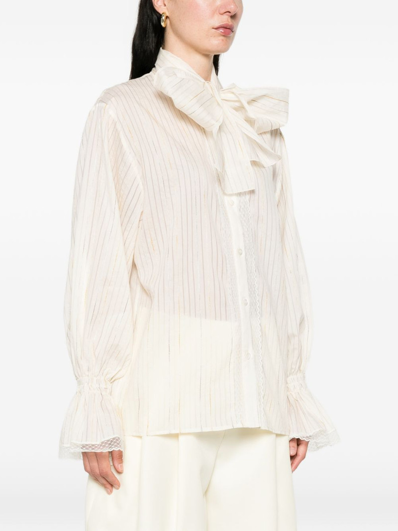 lace-trim ruffled-sleeve shirt 3