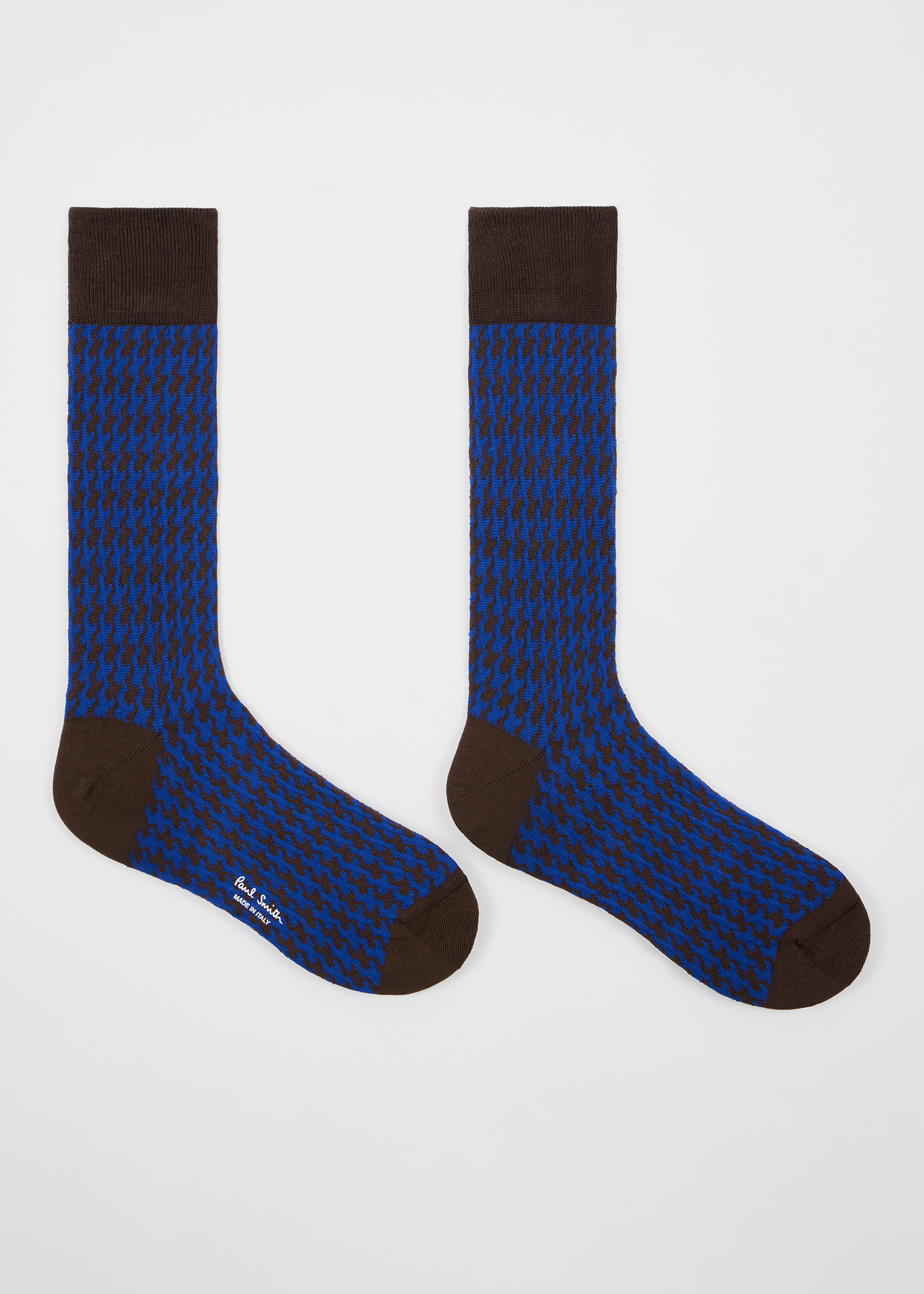 Blue Houndstooth Socks - 2