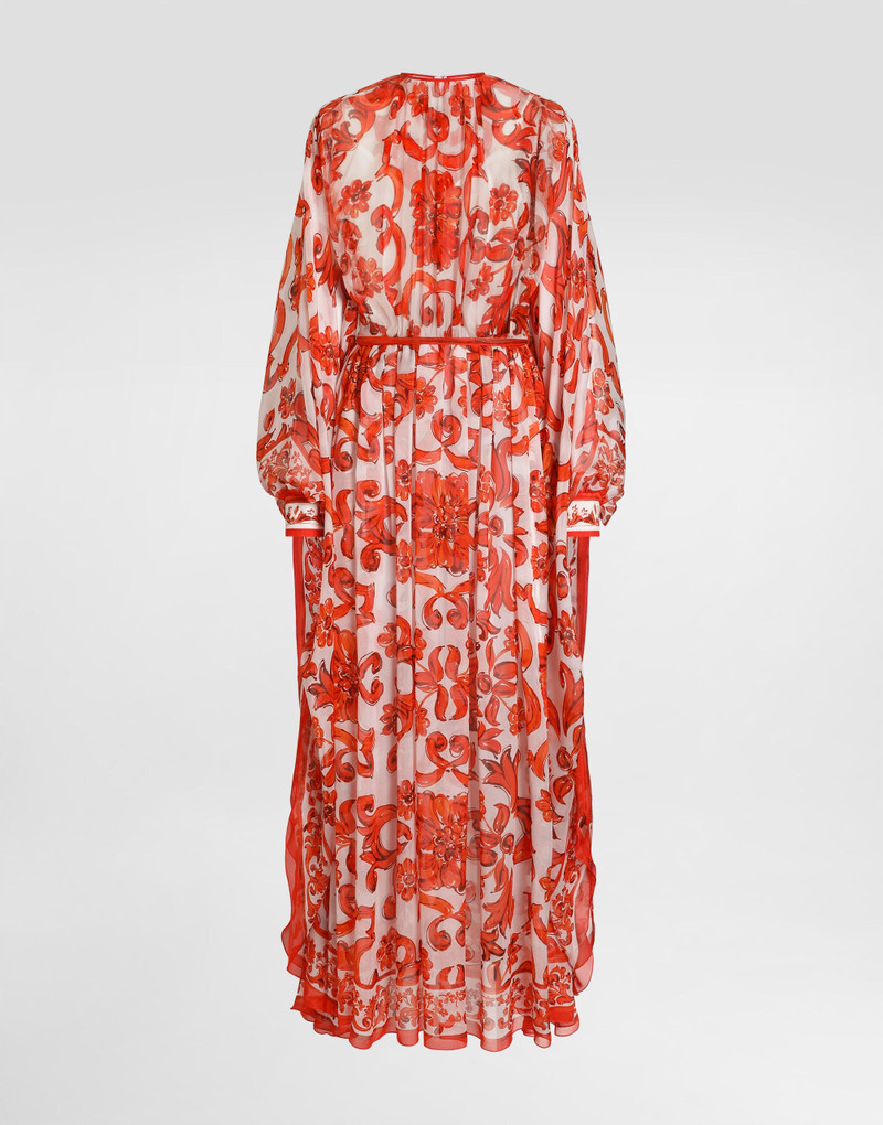 Majolica-print long kaftan dress 1