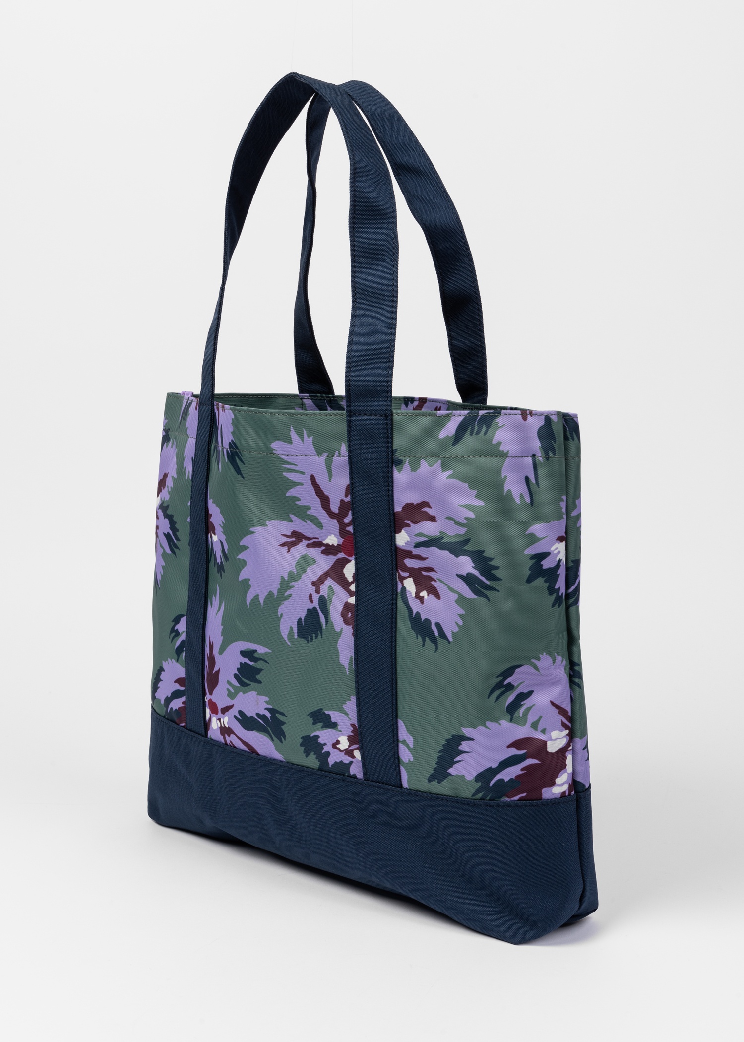 Green And Blue 'Palmera' Recycled-Polyester Tote Bag - 4