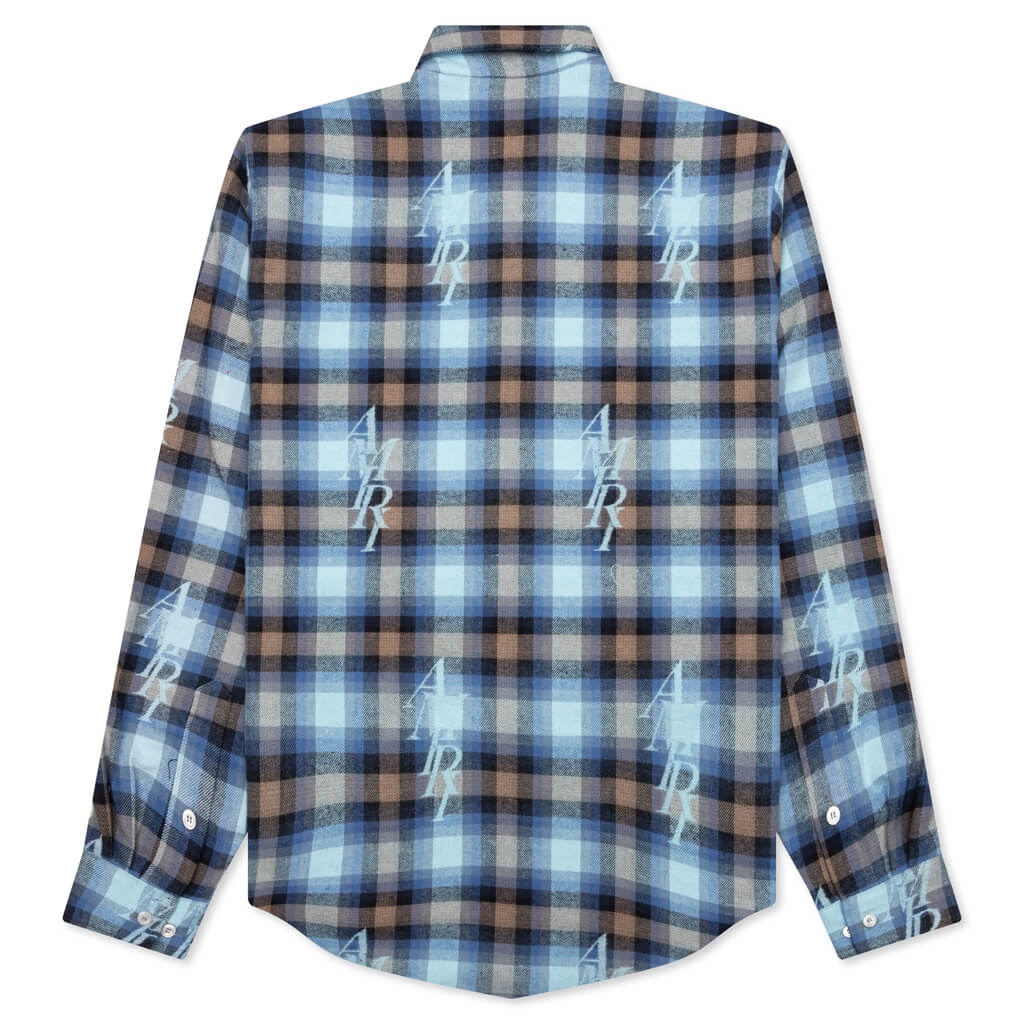 STAGGERED PLAID FLANNEL - LEGION BLUE - 2